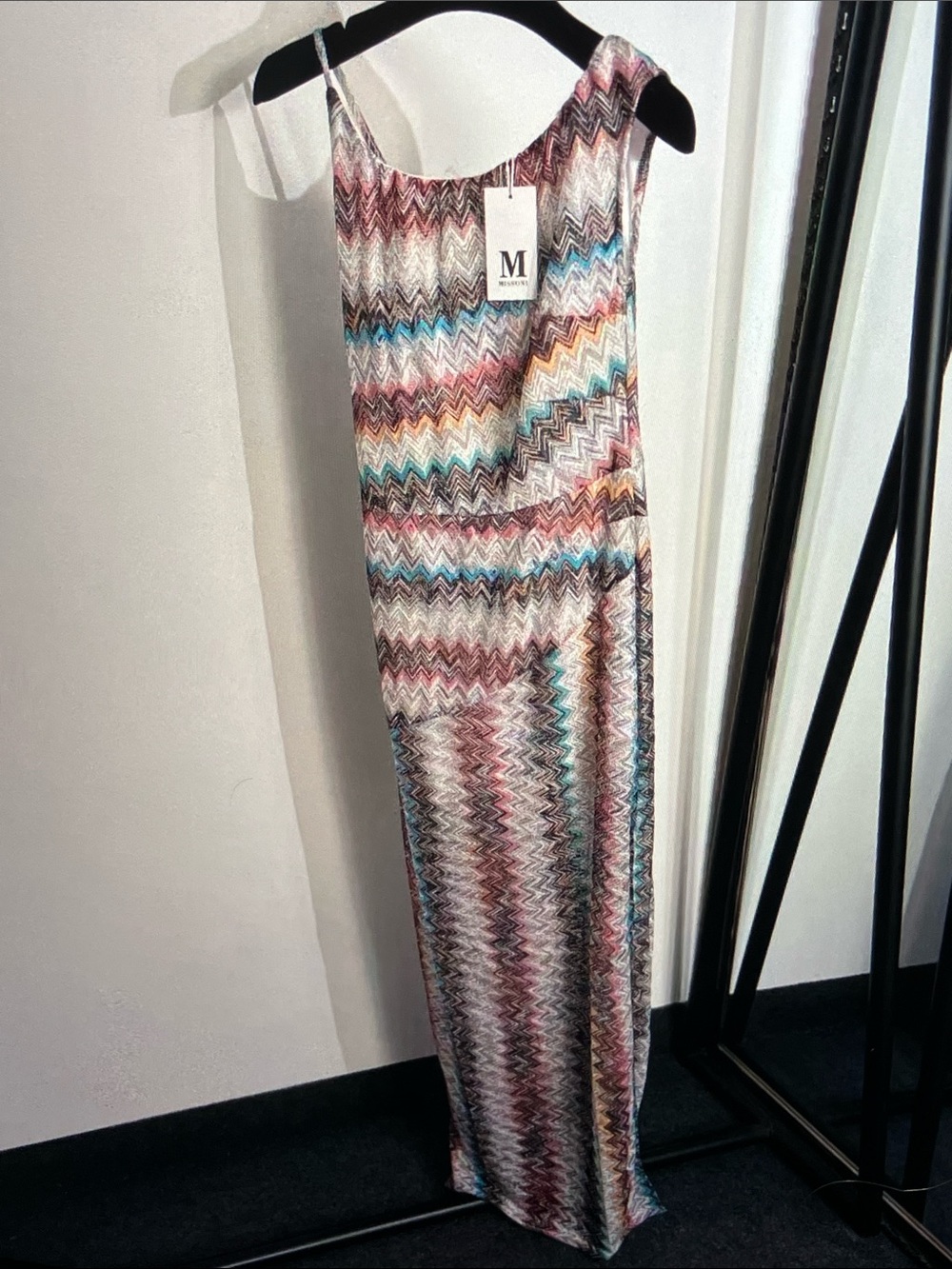 Missoni Multicolor Zigzag Maxi Dress - Cream, Pink, Blue, Brown